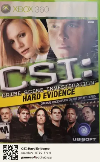 CSI: Hard Evidence Xbox 360, NTSC box front