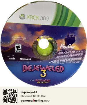 Bejeweled 3 Xbox 360, NTSC disc