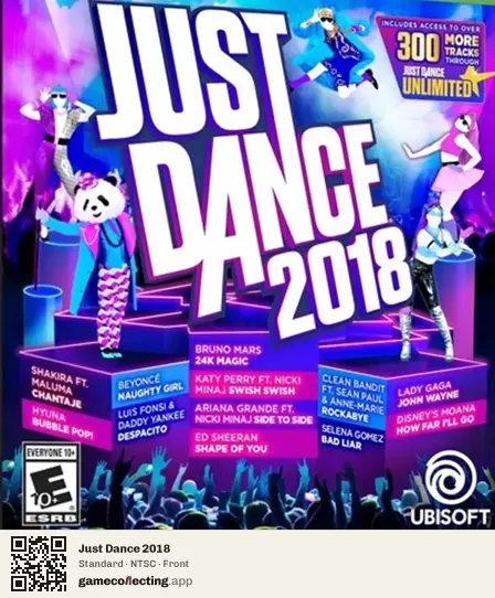 Just Dance 2018 Xbox One, NTSC box front