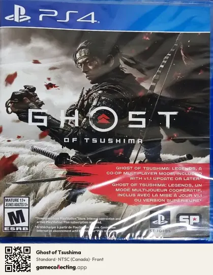 Ghost of Tsushima PlayStation 4, Canada box front