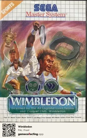 Wimbledon Sega Master System, PAL box front