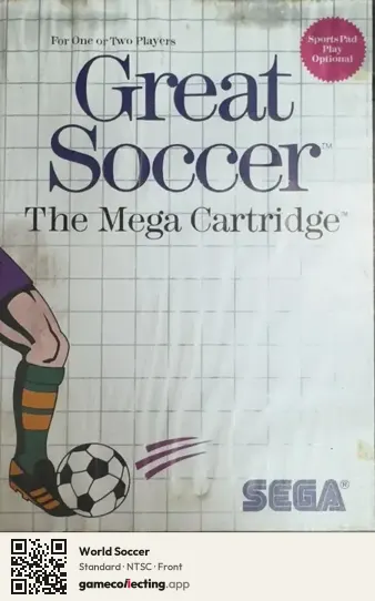World Soccer Sega Master System, NTSC box front