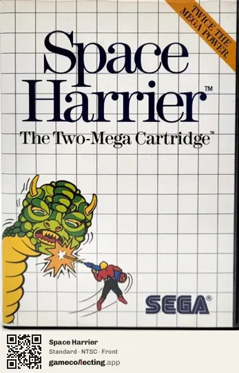 Space Harrier Sega Master System, NTSC box front