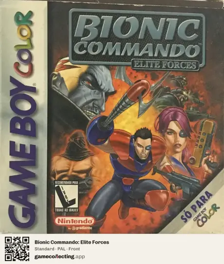 Bionic Commando: Elite Forces Game Boy Color, PAL box front
