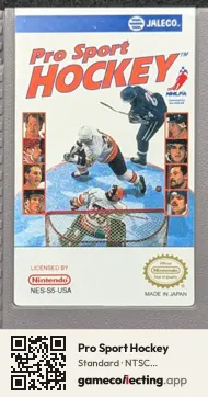 Pro Sport Hockey Nintendo Entertainment System, NTSC cartridge label