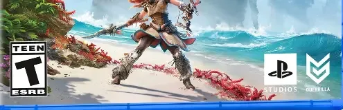 Horizon Forbidden West, the ESRB box on its front
