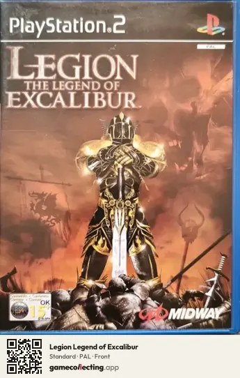 Legion Legend of Excalibur PlayStation 2, PAL box front