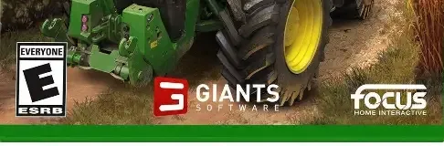 Farming Simulator 19, the ESRB box on its front