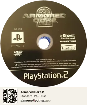 Armored Core 2 PlayStation 2, PAL disc
