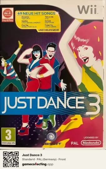 Just Dance 3 Nintendo Wii, Germany box front
