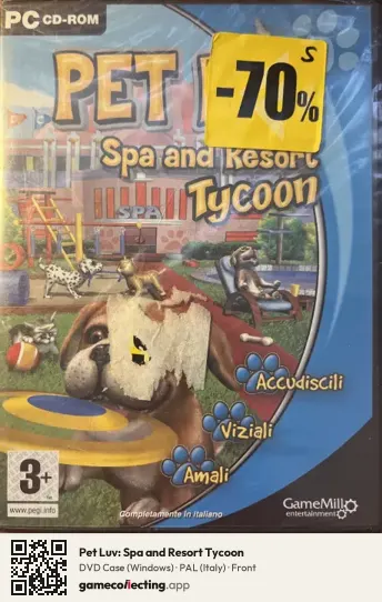 Pet Luv: Spa and Resort Tycoon Computer, Italy box front