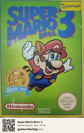 Super Mario Bros. 3 Nintendo Entertainment System, PAL box front