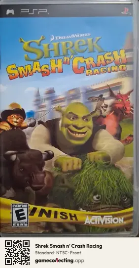 Shrek Smash n' Crash Racing PlayStation Portable, NTSC box front