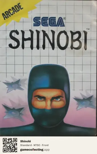 Shinobi Sega Master System, NTSC box front