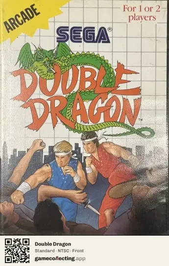 Double Dragon Sega Master System, NTSC box front