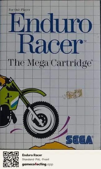 Enduro Racer Sega Master System, PAL box front