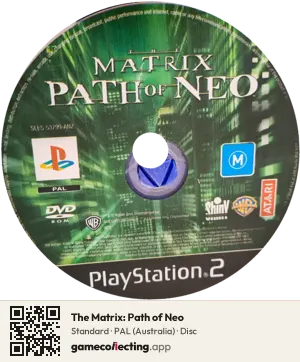 The Matrix: Path of Neo PlayStation 2, PAL disc