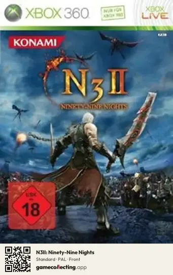 N3II: Ninety-Nine Nights Xbox 360, PAL box front