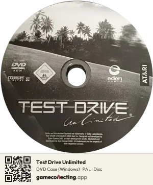 Test Drive Unlimited Computer, PAL disc