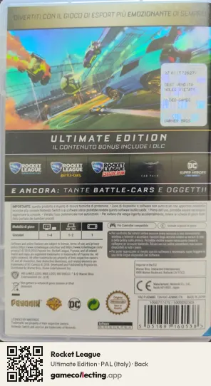 Rocket League Nintendo Switch, Italy box back