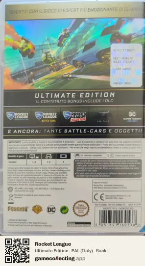 Rocket League Nintendo Switch, Italy box back