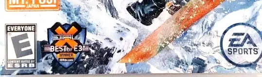 SSX, the ESRB box on its front
