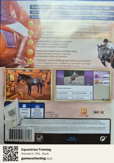 Equestrian Training PlayStation 4, PAL box back