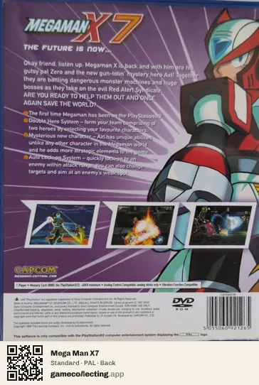 Mega Man X7 PlayStation 2, PAL box back