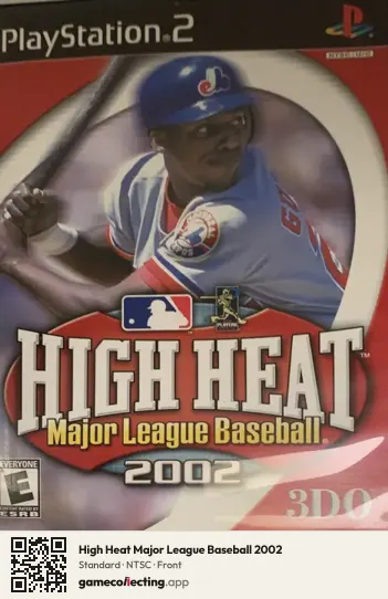 High Heat Major League Baseball 2002 PlayStation 2, NTSC box front