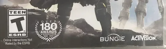 Destiny, the ESRB box on its front