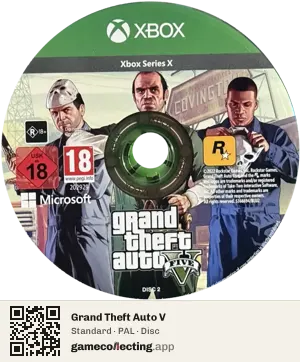 Grand Theft Auto V Xbox Series X, PAL disc