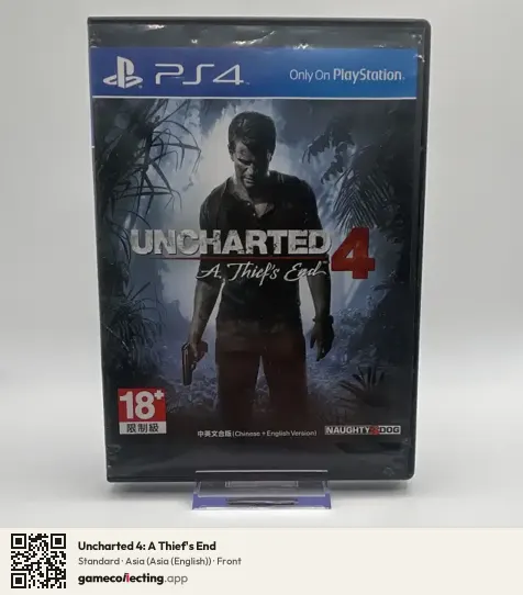Uncharted 4: A Thief's End PlayStation 4, Asia (English) box front