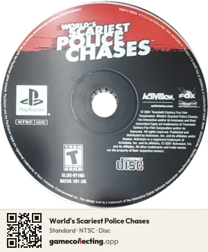 World's Scariest Police Chases PlayStation, NTSC disc