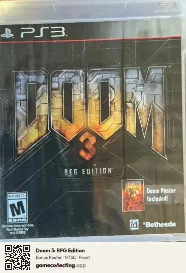 Doom 3: BFG Edition PlayStation 3, NTSC box front