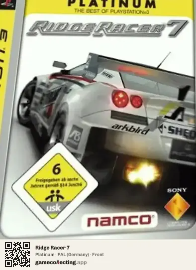 Ridge Racer 7 PlayStation 3, Germany box front