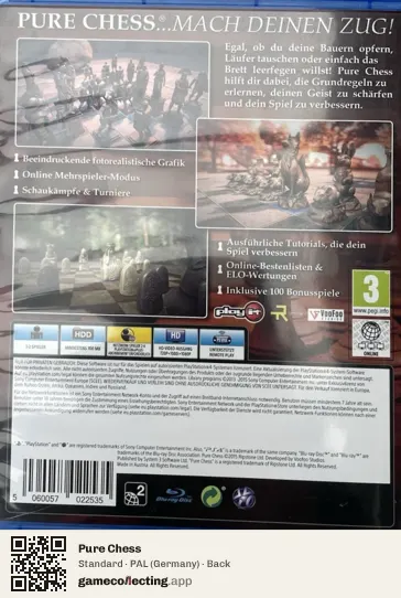 Pure Chess PlayStation 4, Germany box back