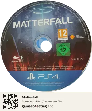 Matterfall PlayStation 4, PAL disc