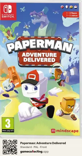 Paperman: Adventure Delivered Nintendo Switch, PAL box front