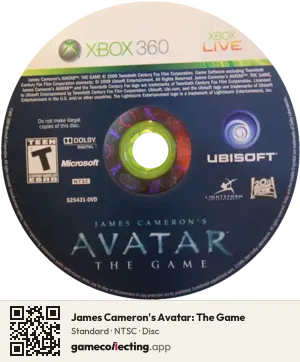 James Cameron's Avatar: The Game Xbox 360, NTSC disc