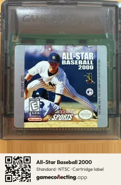 All-Star Baseball 2000 Game Boy Color, NTSC cartridge label