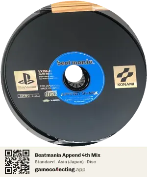 Beatmania Append 4th Mix PlayStation, Asia disc