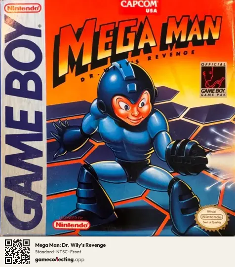 Mega Man: Dr. Wily's Revenge Game Boy, NTSC box front