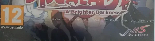 Disgaea D2: A Brighter Darkness, the PEGI square on its front