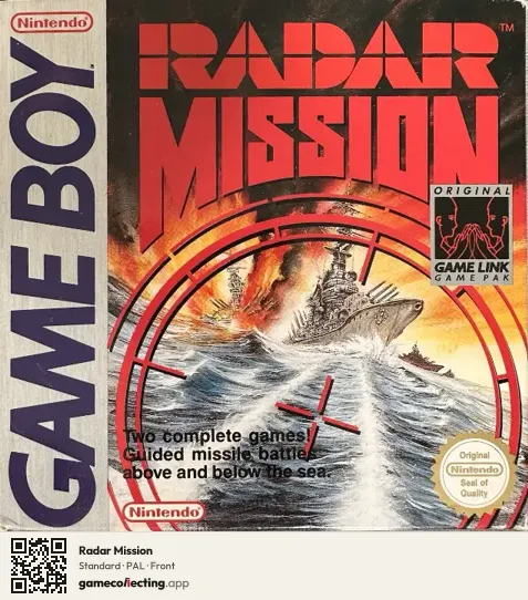 Radar Mission Game Boy, PAL box front