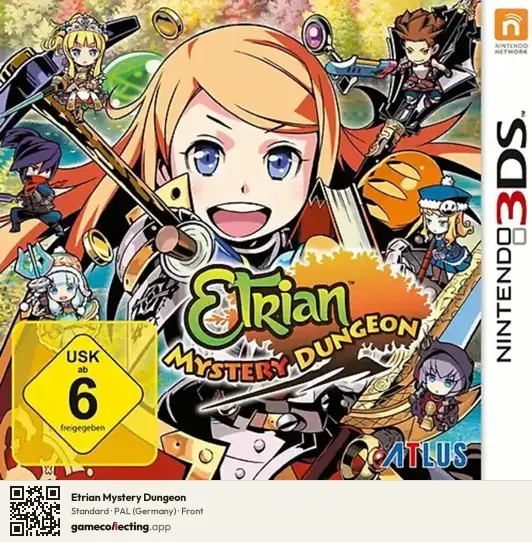 Etrian Mystery Dungeon Nintendo 3DS, Germany box front