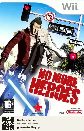 No More Heroes Nintendo Wii, PAL box front