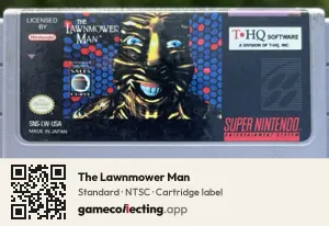 The Lawnmower Man Super Nintendo Entertainment System, NTSC cartridge label