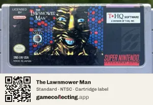 The Lawnmower Man Super Nintendo Entertainment System, NTSC cartridge label