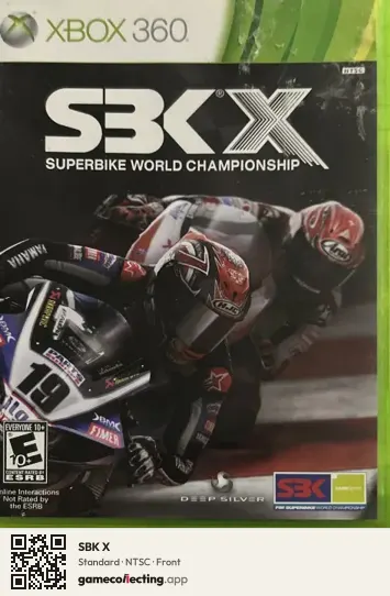 SBK X Xbox 360, NTSC box front