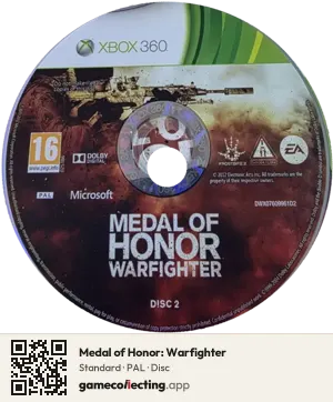 Medal of Honor: Warfighter Xbox 360, PAL disc
